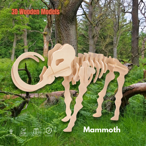 Montessori <strong>Learning</strong> <strong>DIY</strong> <strong>Toy</strong> 3D Wooden Dinosaur Triceratops Skeleton Puzzle Educational Gift for 5 to 7 Years - Product Image 1