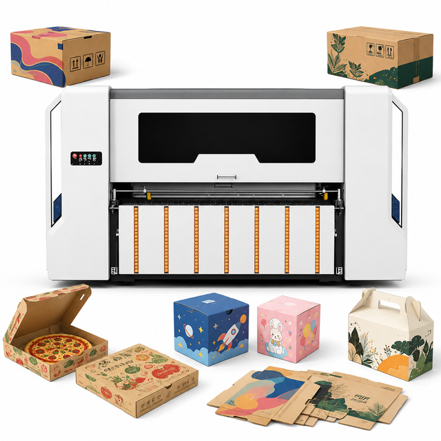 Automated One Pass Digital Packaging Printer High Resolution Cardboard Carton Printing Press for Pizza Box and Gift Box