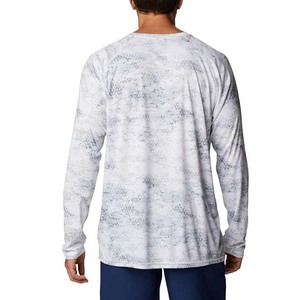 Conception personnalisée impression par sublimation logo polyester spandex imperméable protection UV pêche chemises à manches longues prix de gros - Product Image 6