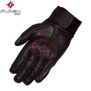 Gants de moto en cuir véritable noir pour homme, imperméables, protection UV, pour course automobile, hiver, moto, sports de plein air durables - Product Image 3