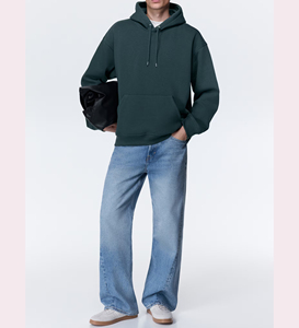 Sudadera con Capucha de Felpa de Algodón Premium, Unisex, Corte Holgado, Estilo Urbano, con Opciones de Logotipo Personalizado y Bordado - Product Image 2