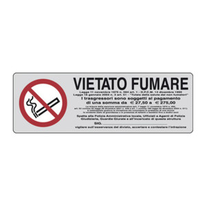 Etichetta Adesiva 150x50 Fumo Proibito - Product Image 1