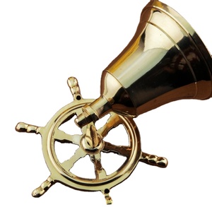 Volante de latón, campana de barco, cuerda, superventas, campana personalizada, pared náutica, decoración Vintage, colgante de ancla - Product Image 1