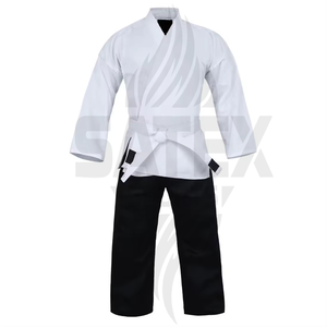 Uniforme de Taekwondo Personalizado 100% Algodón Transpirable de Secado Rápido con Logotipo Frontal Conjuntos Unisex para Adultos - Product Image 1