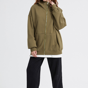 High Quality Wholesale Heavy Basic <b>Plain</b> Pullover <b>Sweatshirts</b> Knitted Digital Printing <b>Men's</b> Blank Zip up Essentials Hoodie - Product Image 5