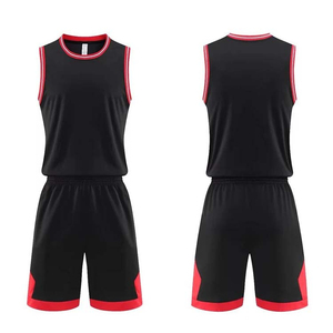 Nouveau maillot de basket-ball pour enfants personnalisé ensemble pour garçons filles rouge jaune dégradé uniforme de basket-ball imprimé équipe nom numéro Kit de sport - Product Image 1