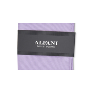 Fazzoletto da taschino Alfani da uomo, taglia regolare, in twill di seta viola, tinta unita - Product Image 2
