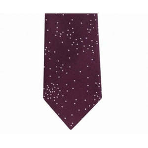 Cravatta da uomo Calvin Klein 100% seta, stile classico casual, stampa jacquard floreale, rosso scuro con pois, taglia regolare, confezione regalo - Product Image 3