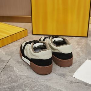 Baskets blanches color block rétro décontractées, chaussures de sport à semelle épaisse, baskets polyvalentes décontractées pour hommes, souples et respirantes - Product Image 4