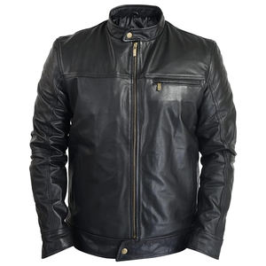 Veste en cuir pour homme sur mesure élégante, de haute qualité, coupe-vent, séchage rapide, col roulé, différentes couleurs, tendance, de bonne qualité - Product Image 1