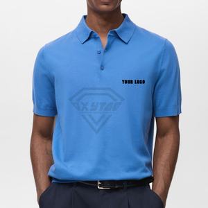 Performance Hommes Golf pour Polo Respirant 100% Coton Solide Évacuation de la Sueur Détendu Plus La Taille Golf Polos - Product Image 5