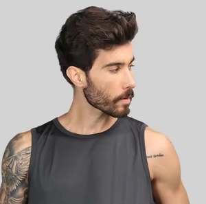 Camiseta sin mangas con hombros caídos para hombre, corte de moda de gran tamaño, proveedor de fábrica OEM - Product Image 4