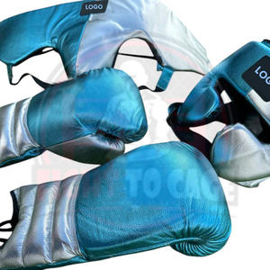 Equipos de Boxeo de Cuero Genuino para Adultos, Duraderos, Totalmente Personalizables, Servicio OEM ODM, Venta Exitosa, Color Azul, FIGHT to CAGE GEARS - Product Image 4