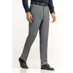 Pantalones de Vestir para Hombre, Corte Regular, Formales, de Negocios, con Decoraciones de Cremallera, Cintura Media, Corte Recto, Worsted, Seda de Hielo, Tallas XL a 4XL, de Colores - Product Image 2