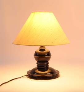 Metal <b>Base</b> <b>Table</b> <b>Lamp</b> with Cotton Shade for Home Decor Bedroom Living Room - Product Image 4