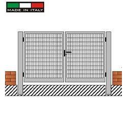 Classico Hot-Dip zincato acciaio inox doppia foglia cancello 300X170 cm H scherma moderna Trelis per ville