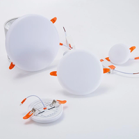 Offre Spéciale moderne 9W LED panneau lumineux sans cadre rond LED panneau encastré au plafond conception mince corps en aluminium bureau maison intérieur