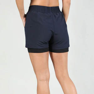 Shorts de sport taille haute pour femmes, double couche, respirants, séchage rapide, polyester/coton, couleurs et tailles personnalisables, service OEM KRAVEN - Product Image 5