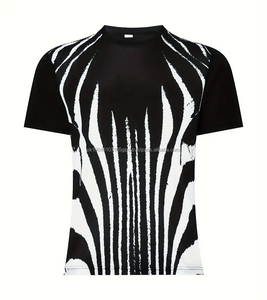 Venta al por mayor personalizado holgado unisex 100% poliéster puro camisetas de marca para hombre de gran tamaño camiseta ordinaria en blanco de punto streetwear camisa - Product Image 1