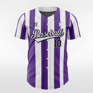 Maillots de baseball personnalisés très demandés, 100 % polyester respirant, séchage rapide, col en V, broderie sublimée pour hommes adultes - Product Image 4