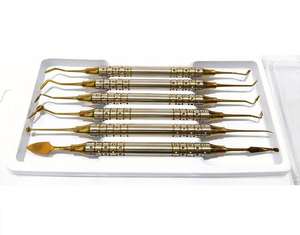 Ensemble bleu de 6 pièces d'instruments de remplissage composites dentaires manuels Kit chirurgical pour le placement de restauration - Product Image 3