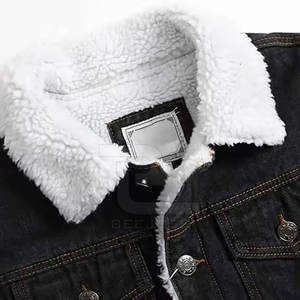 Street Wear Factory Design Sherpa Jeans Jacket Para la venta Diseño personalizado Hombres Use Sherpa Jeans Jacket - Product Image 6