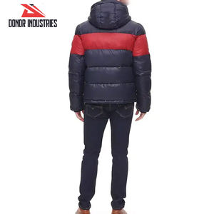 Veste matelassée d'automne pour homme DONOR INDUSTRIES avec col à capuche, tissu en toile, coque en polyester/nylon, style décontracté - Product Image 2