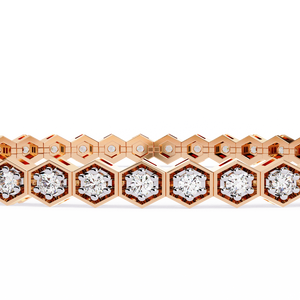 "18k <b>Gold</b> Lab Grown Diamond Bracelet-Elegant & Dazzling" - Product Image 5