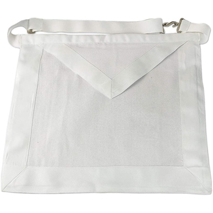 Tablier maçonnique classique blanc respirant en cuir pour CANDIDATE ENTERED APPRENTICE - Product Image 3