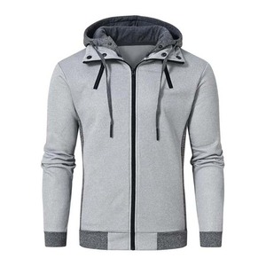 Sudaderas con capucha de hombre de Algodón 100% con logotipo personalizado, ropa de hombre de forro polar, sudaderas con capucha de gran tamaño en blanco, cremallera básica de Color sólido - Product Image 6