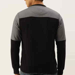 Blouson bombardier décontracté avec logo patchs blouson aviateur léger coupe-vent à col côtelé pour hommes - Product Image 3