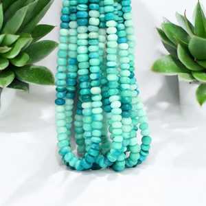 Vert Bonbon Opale Lisse Rondelle Pierre Perles 7mm & 10mm Brins Lâche Pierres Précieuses En Vrac En Gros Fourniture pour La Fabrication De Bijoux Inde - Product Image 1