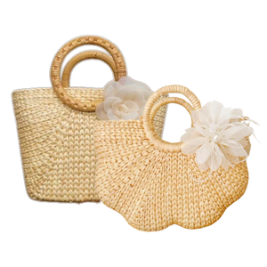 Hot Product Fashion Meets Nature: Bamboo Handled Hyacinth <b>Bags</b> for a Stylish, Green <b>Lifestyle</b> With High Quality and Good Price - Product Image 1