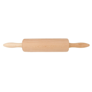 Rouleau à pâtisserie en bois de hêtre 40 cm, finition sablée, antiadhésif, pour pain et pierogi, vente en gros, logo personnalisé - Product Image 3