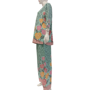 Pyjama à manches longues pour femme en 100% rayonne par Chrysanta - Product Image 5