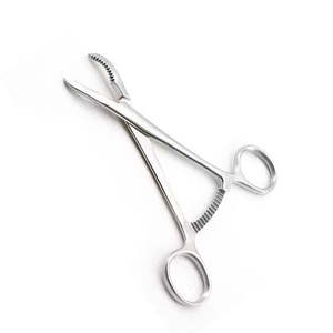 Pinzas Quirúrgicas Manuales Allis de Acero Inoxidable con Mango de Anillo para Sujetar Tejidos en Cirugía General - Product Image 6