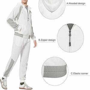 Ensemble de survêtement sport pour homme, coupe classique, entraînement d'automne, 2 pièces, short, 100% coton, séchage rapide, respirant, téléchargé par Dress Sports - Product Image 4