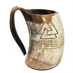 Tasse artisanale rustique fabriquée à partir de véritable corne de buffle bière Lager tasse Buffalo nordique boire Viking corne tasse en gros - Product Image 3