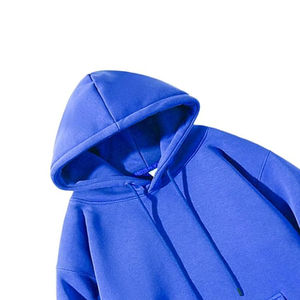 Streetwear Sweat à capuche surdimensionné en coton de haute qualité pour hommes, pochette tricotée personnalisée pour l'hiver, au prix de gros - Product Image 1