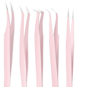 Ensemble de pinces à cils à adhérence parfaite de haute qualité en acier inoxydable avec logo personnalisé et emballage à pointes multiples pour extension de cils - Product Image 4