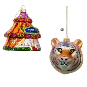 Fabrication Ventes Tigre Forme Décoration de Noël Ornements suspendus en verre Pendentif en verre Décoration Cristal soufflé à la main - Product Image 2