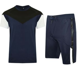 2025 Summer Casual <b>Twin</b> <b>Sets</b> for Men New Design Short Sleeve T Shirt Shorts Breathable Knitted Fabric High Quality Sport Style - Product Image 2