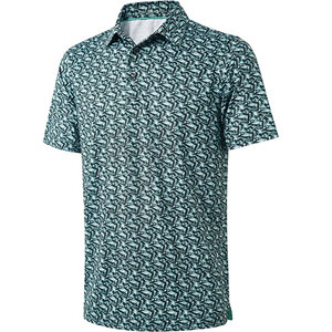 Chemises de golf pour hommes personnalisées en gros, séchage rapide, respirantes, manches courtes, motif uni, tissu tricoté 220g polyester/coton, OEM - Product Image 5