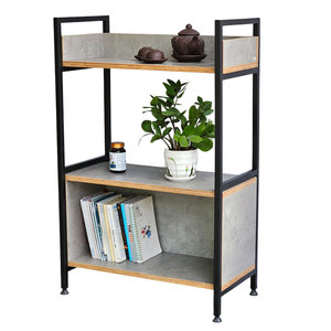 VEGA Bibliothèque minimaliste à 2 niveaux avec tiroirs en bois pour salon, chambre et école - KS68117 - Product Image 1