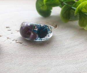 Anillo de Dedo de Resina de Moda, Anillo de Banda de Acrílico Transparente, Anillo de Joyería de Resina Hecho a Mano para Mujeres y Niñas, Venta al por Mayor - Product Image 1