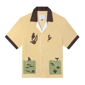 Camisa Cabana para hombre con estampado personalizado, camisa Resort de algodón y lino, ajuste relajado, manga corta, ropa de vacaciones directa de fábrica, venta al por mayor - Product Image 3