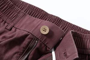 À la mode hommes mi-léger toile Cargo pantalon 100% coton cordon fermeture élastique survêtement pantalon poche décontracté mode - Product Image 2