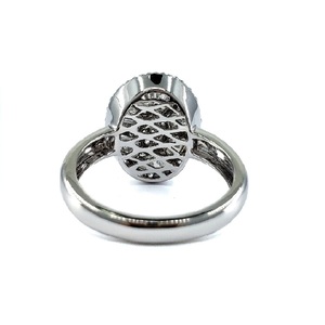 Fast Delivery Brilliant High End 18k Solid White Gold Natural Diamond Round Classic Cluster Ring for Lady Wedding Party - Product Image 3