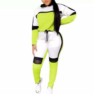 ชุดวอร์มผ้าคอตตอนสำหรับผู้หญิงชุดวอร์มผ้ามีฮู้ดและกางเกงสำหรับฤดูใบไม้ร่วง - Product Image 2