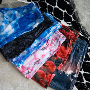 Tradein กางเกงขาสั้นผ้าตาข่ายลำลองของผู้ชายกางเกงขาสั้นผ้าโพลีเอสเตอร์100% พิมพ์โลโก้ตามสั่งมีลวดลายระบายอากาศได้มีกระเป๋า - Product Image 1